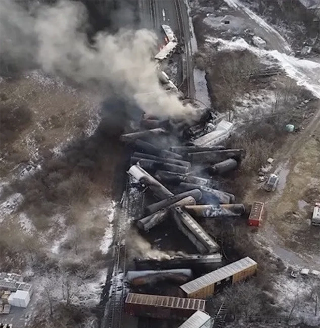 Media item displaying $600 Million Settlement Reached In East Palestine, Ohio Train Derailment Litigation